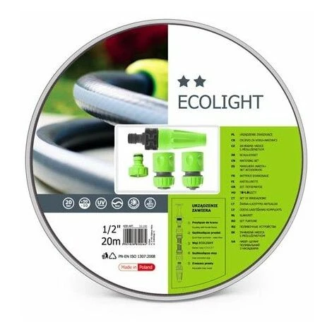 PEREL Cellfast - Ecolight Set - Tuyau D'Arrosage 20 M - 4 Têtes - 1/2'' 3 PEREL Cellfast - Ecolight Set - Tuyau D'Arrosage 20 M - 4 Têtes - 1/2''