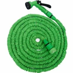 Eyepower Tuyau D'Arrosage Élastique 7m-15m Incl Pistolet D'arrosage 7 Jets Tuyau D'Irrigation Pour Irriguer Le Jardin Arroser Les Plantes