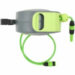 VidaXL Enrouleur Mural Automatique Pour Tuyau Rétractable 10+1 M - Vert 9 VidaXL Enrouleur Mural Automatique Pour Tuyau Rétractable 10+1 M - Vert -Tuyau d'arrosage Soldes 11741637 3