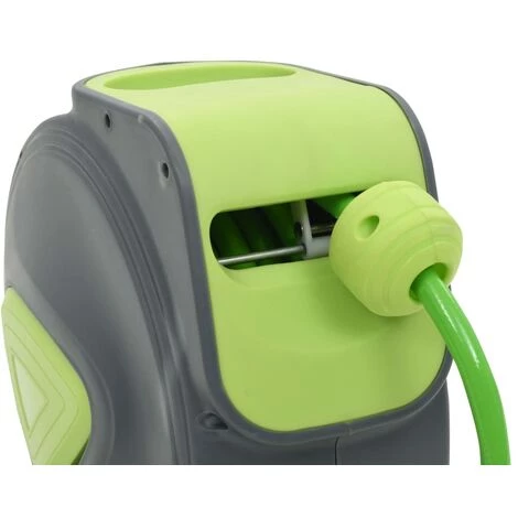 VidaXL Enrouleur Mural Automatique Pour Tuyau Rétractable 10+1 M - Vert 6 VidaXL Enrouleur Mural Automatique Pour Tuyau Rétractable 10+1 M - Vert – Image 4
