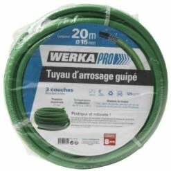 Tuyau D'arrosage Guipé Vert Ø15mm Werkapro 20m 8 Tuyau D'arrosage Guipé Vert Ø15mm Werkapro 20m -Tuyau d'arrosage Soldes 11771042 3