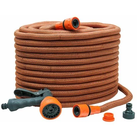 WERKAPRO Tuyau D'arrosage PRO Extensible Orange Avec Pistolet 40 M 3 WERKAPRO Tuyau D'arrosage PRO Extensible Orange Avec Pistolet 40 M