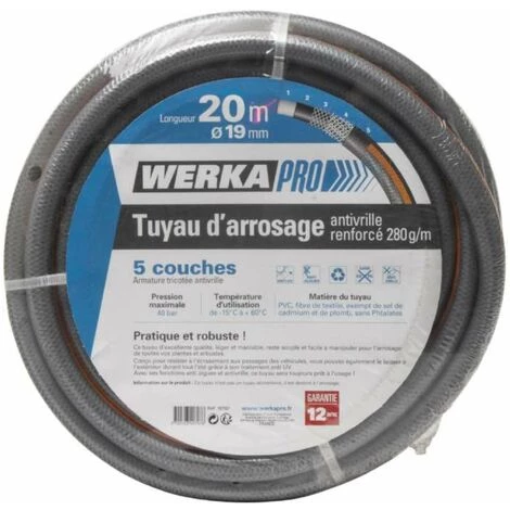 Tuyau D'arrosage Antivrille 280 G Werkapro 20 M 5 Tuyau D'arrosage Antivrille 280 G Werkapro 20 M – Image 3