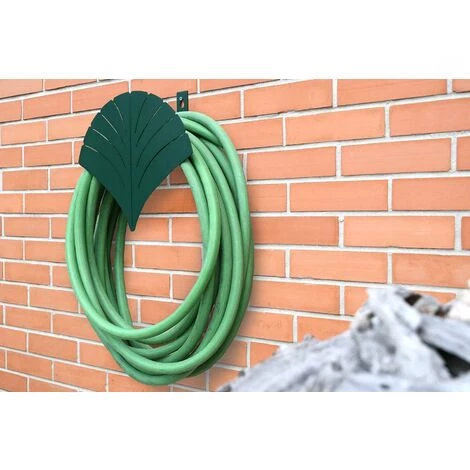 MERMIER Porte Tuyau Mural Original En Acier Feuille Ginko Vert - Vert Sapin 4 MERMIER Porte Tuyau Mural Original En Acier Feuille Ginko Vert - Vert Sapin – Image 2