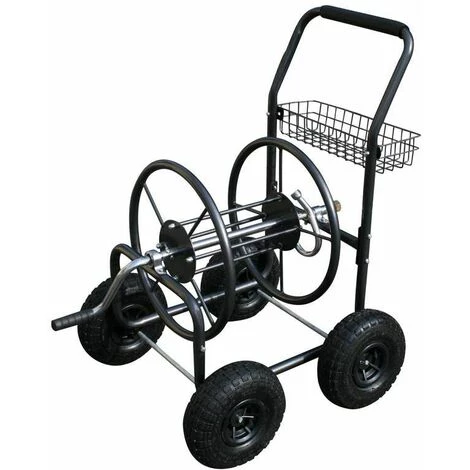 Varan Motors - TC471 Dévidoir, Chariot Enrouleur De Tuyau D'arrosage, Max 90mètres - Noir 4 Varan Motors - TC471 Dévidoir, Chariot Enrouleur De Tuyau D'arrosage, Max 90mètres - Noir – Image 2