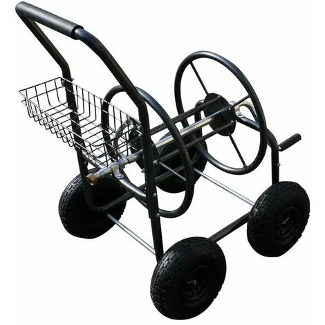 Varan Motors - TC471 Dévidoir, Chariot Enrouleur De Tuyau D'arrosage, Max 90mètres - Noir 5 Varan Motors - TC471 Dévidoir, Chariot Enrouleur De Tuyau D'arrosage, Max 90mètres - Noir – Image 3
