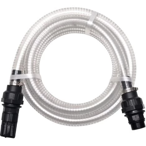 VIDAXL Tuyau D'aspiration Avec Raccords 7 M 22 Mm Blanc - Arrosage Et Irrigation - Tuyaux D'arrosage - Blanc - Blanc 3 VIDAXL Tuyau D'aspiration Avec Raccords 7 M 22 Mm Blanc - Arrosage Et Irrigation - Tuyaux D'arrosage - Blanc - Blanc