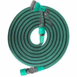 Tuyau Jardiflex22 Extensible Et Rétractable De 7.5 à 22.5m - Turquoise - Jardibric