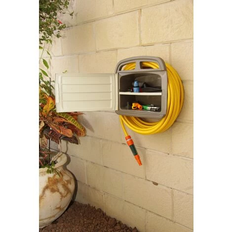 TECH-IT Support Mural Pour Tuyau D'arrosage (pour 45 M De Tube) Avec Armoire Rangement 4 TECH-IT Support Mural Pour Tuyau D'arrosage (pour 45 M De Tube) Avec Armoire Rangement – Image 2