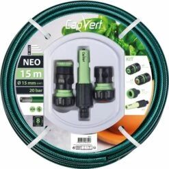 CAPVERT Batterie Tuyau D'arrosage Néo - Cap Vert - Diamètre 15 Mm - Longueur 15 M