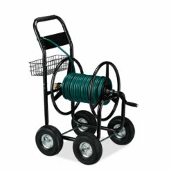 Relaxdays Chariot à Tuyaux En Métal, 4 Roues En Caoutchouc, XL Enrouleur De Tuyaux, Manivelle, Tuyau De 60 M, HlP 114 X 10 Relaxdays Chariot à Tuyaux En Métal, 4 Roues En Caoutchouc, XL Enrouleur De Tuyaux, Manivelle, Tuyau De 60 M, HlP 114 X -Tuyau d'arrosage Soldes 18076039 4