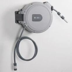 ALICE'S GARDEN Dévidoir Mural Automatique 20m. Enrouleur Avec Tuyau D’arrosage. Raccord Et Lance Fournis