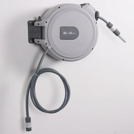 ALICE'S GARDEN Dévidoir Mural Automatique 20m. Enrouleur Avec Tuyau D’arrosage. Raccord Et Lance Fournis 3 ALICE'S GARDEN Dévidoir Mural Automatique 20m. Enrouleur Avec Tuyau D’arrosage. Raccord Et Lance Fournis