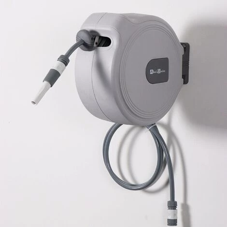 ALICE'S GARDEN Dévidoir Mural Automatique 20m. Enrouleur Avec Tuyau D’arrosage. Raccord Et Lance Fournis 4 ALICE'S GARDEN Dévidoir Mural Automatique 20m. Enrouleur Avec Tuyau D’arrosage. Raccord Et Lance Fournis – Image 2