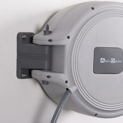 ALICE'S GARDEN Dévidoir Mural Automatique 20m. Enrouleur Avec Tuyau D’arrosage. Raccord Et Lance Fournis 5 ALICE'S GARDEN Dévidoir Mural Automatique 20m. Enrouleur Avec Tuyau D’arrosage. Raccord Et Lance Fournis – Image 3