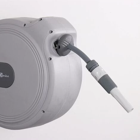 ALICE'S GARDEN Dévidoir Mural Automatique 20m. Enrouleur Avec Tuyau D’arrosage. Raccord Et Lance Fournis 6 ALICE'S GARDEN Dévidoir Mural Automatique 20m. Enrouleur Avec Tuyau D’arrosage. Raccord Et Lance Fournis – Image 4