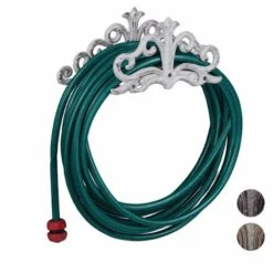 Relaxdays Support Mural Tuyaux, Aspect Antique, Jardin Etc Entreposage Mural De Tuyaux, Fonte De Fer HxlxP15x36x15cm,choix De Couleurs