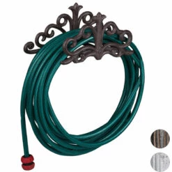 Relaxdays Support Mural Tuyaux, Aspect Antique, Jardin Etc Entreposage Mural De Tuyaux, Fonte De Fer HxlxP15x36x15cm,choix De Couleurs