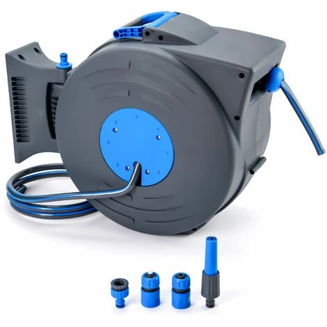 Dévidoir Mural Automatique L.20m + 2m - Suan - Gris 6 Dévidoir Mural Automatique L.20m + 2m - Suan - Gris – Image 4