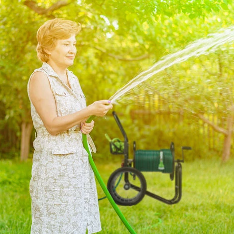 Relaxdays Chariot Pour Tuyau, Tambour Mobile, Connexion 1/2 & 3/4 De Pouce; Jusqu’à 90 De Long, 2 Roues, Métal, Noir 4 Relaxdays Chariot Pour Tuyau, Tambour Mobile, Connexion 1/2 & 3/4 De Pouce; Jusqu’à 90 De Long, 2 Roues, Métal, Noir – Image 2