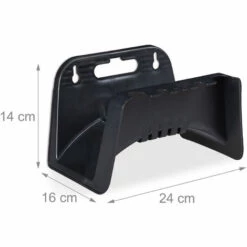 Relaxdays Support Pour Tuyau, Mural En Plastique, Suspension Pour Tuyau D’arrosage De Jardin, HlP 14 X 24 X 16 Cm, Noir -Tuyau d'arrosage Soldes 18633510 4
