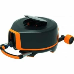 FISKARS® Dévidoir Automatique XL Tout En Un Avec Roues, Tuyau 20m + 7m Ø 13mm, Utilisation Horizontale à 360°