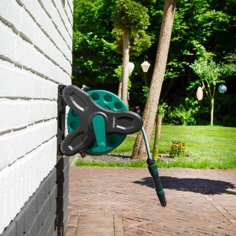 VONROC Set Dévidoir – Tuyau D’arrosage De 10m, 3 Buses D’arrosage, Raccord De Tuyau Et Raccord De Robinet Inclus 7 VONROC Set Dévidoir – Tuyau D’arrosage De 10m, 3 Buses D’arrosage, Raccord De Tuyau Et Raccord De Robinet Inclus – Image 5