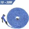 OOBEST 100FT 30m Tuyau D'arrosage Extensible Rétractable Avec 7 Fonction Pistole - Bleu -Tuyau d'arrosage Soldes 23507362 1