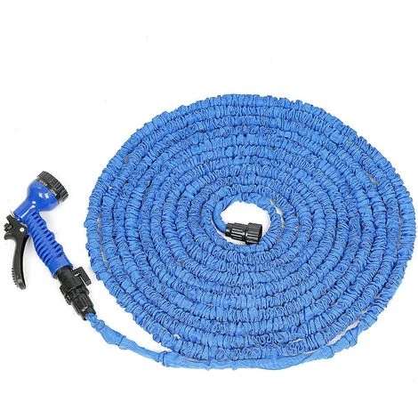OOBEST 100FT Tuyaux D'arrosage Extensible Rétractable 10m/30M Avec Pistolet 7 Fonctions Bleu 6 OOBEST 100FT Tuyaux D'arrosage Extensible Rétractable 10m/30M Avec Pistolet 7 Fonctions Bleu – Image 4