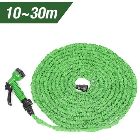 OOBEST Tuyau D'arrosage Extensible Vert, 10m Jusqu'à 30m, Pistolet Et Raccord Fournis, 7 Jets Différents 3 OOBEST Tuyau D'arrosage Extensible Vert, 10m Jusqu'à 30m, Pistolet Et Raccord Fournis, 7 Jets Différents