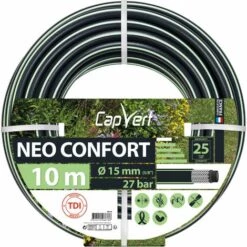 CAPVERT Tuyau D'arrosage Néo Confort Cap Vert - Diamètre 15 Mm - Longueur 10 M