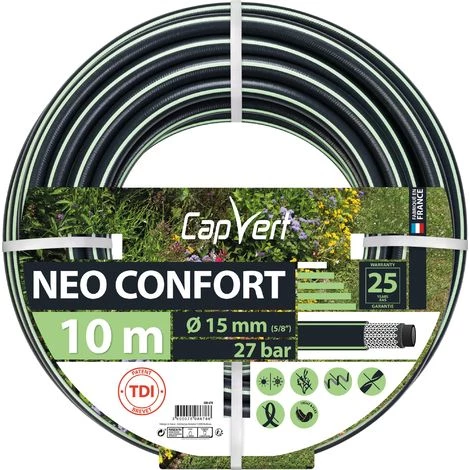 CAPVERT Tuyau D'arrosage Néo Confort Cap Vert - Diamètre 15 Mm - Longueur 10 M 3 CAPVERT Tuyau D'arrosage Néo Confort Cap Vert - Diamètre 15 Mm - Longueur 10 M