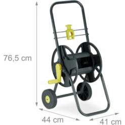 Relaxdays Chariot à Tuyau 45 M, Roulettes Pour Le Jardin & Le Balcon, Avec Roues, 76,5x44x41 Cm, Arrosage, Gris - Jaune 10 Relaxdays Chariot à Tuyau 45 M, Roulettes Pour Le Jardin & Le Balcon, Avec Roues, 76,5x44x41 Cm, Arrosage, Gris - Jaune -Tuyau d'arrosage Soldes 25128559 4