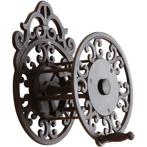 AUBRY GASPARD Enrouleur De Tuyau Mural En Fonte Marron - Marron 3 AUBRY GASPARD Enrouleur De Tuyau Mural En Fonte Marron - Marron