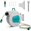 COSTWAY Enrouleur De Tuyau à Eau Rétractable 1/2", Dévidoir Mural Pivotant Pour Tuyau D’Air Pour Compresseur Avec Structure Robuste Et Pression De 120 PSI(Enrouleur De Tuyau à Air) -Tuyau d'arrosage Soldes 26744199 1