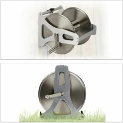Relaxdays Enrouleur Pour Tuyau Métal, Dévidoir Vide, Acier Inoxydable & Aluminium, Sol & Mur, 30,5x45x36,5 Cm, Argenté 10 Relaxdays Enrouleur Pour Tuyau Métal, Dévidoir Vide, Acier Inoxydable & Aluminium, Sol & Mur, 30,5x45x36,5 Cm, Argenté -Tuyau d'arrosage Soldes 26751385 4