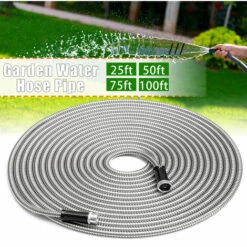 LBTN Outil Extérieur De Connecteur De Tuyau De Tuyau D'eau De Jardin Télescopique En Acier Inoxydable En Métal (25 Pi) 9 LBTN Outil Extérieur De Connecteur De Tuyau De Tuyau D'eau De Jardin Télescopique En Acier Inoxydable En Métal (25 Pi) -Tuyau d'arrosage Soldes 26805870 3