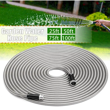 LBTN Outil Extérieur De Connecteur De Tuyau De Tuyau D'eau De Jardin Télescopique En Acier Inoxydable En Métal (25 Pi) 7 LBTN Outil Extérieur De Connecteur De Tuyau De Tuyau D'eau De Jardin Télescopique En Acier Inoxydable En Métal (25 Pi) – Image 5