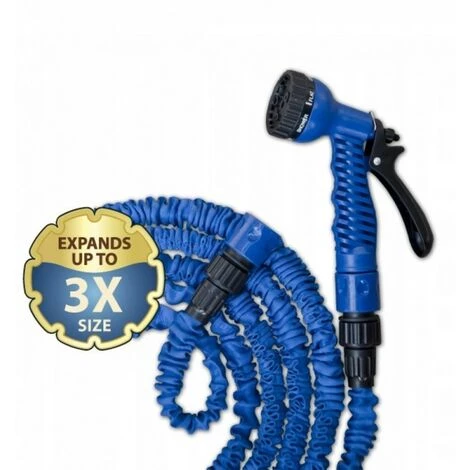 BRICOLINE Tuyau D'arrosage Extensible 5-15m Pistolet Ble 3 BRICOLINE Tuyau D'arrosage Extensible 5-15m Pistolet Ble