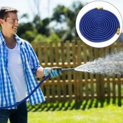 TOOLOFLIFEÂ  Tuyau D'arrosage Tuyau Flexible Tuyau D'eau Tuyau Extensible à Fonctions Elastique Flexible Pour Irrigation Et Nettoyage Du Jardin 5M -Tuyau d'arrosage Soldes 27174773 5