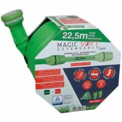 Jardibric - Tuyau D'arrosage Extensible-Magic Soft 22,50 M-S'allonge Et Revient Automatiquement-Vert