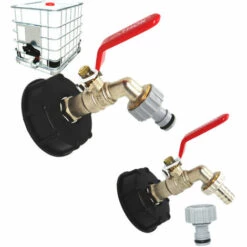 ASUPERMALL Ibc Tub Adaptateur 1/2 " Robinet Raccord De Sortie Valve Robinet Tuyau D'Arrosage Raccords -Tuyau d'arrosage Soldes 27303096 5
