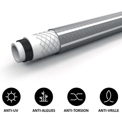 HUGGY TUYAUX Tuyau D'arrosage Professionnel 5 Couches Ø 19 Mm (3/4 Pouce) - Longueur 20 Mètres 4 HUGGY TUYAUX Tuyau D'arrosage Professionnel 5 Couches Ø 19 Mm (3/4 Pouce) - Longueur 20 Mètres – Image 2