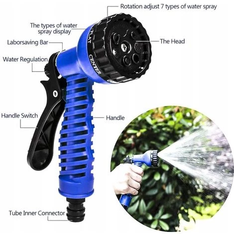 BETTERLIFE Tuyau D'arrosage, Tuyau D'arrosage à Rallonge Magique , Connecteur Rapide Avec Tuyau D'eau, Tuyau De Protection En Tissu Extra-résistant, Qui Peut Répondre à Tous Vos Besoins D'arrosage (bleu 50FT) 5 BETTERLIFE Tuyau D'arrosage, Tuyau D'arrosage à Rallonge Magique , Connecteur Rapide Avec Tuyau D'eau, Tuyau De Protection En Tissu Extra-résistant, Qui Peut Répondre à Tous Vos Besoins D'arrosage (bleu 50FT) – Image 3