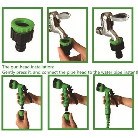 BETTERLIFE Tuyau D'arrosage, Tuyau D'arrosage à Rallonge Magique , Connecteur Rapide Avec Tuyau D'eau, Tuyau De Protection En Tissu Extra-résistant, Qui Peut Répondre à Tous Vos Besoins D'arrosage (bleu 50FT) 7 BETTERLIFE Tuyau D'arrosage, Tuyau D'arrosage à Rallonge Magique , Connecteur Rapide Avec Tuyau D'eau, Tuyau De Protection En Tissu Extra-résistant, Qui Peut Répondre à Tous Vos Besoins D'arrosage (bleu 50FT) – Image 5