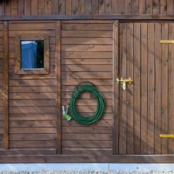 Relaxdays Support Tuyau D’arrosage, Pour 45 M & 5/8", Enrouleur, Dévidoir, Acier, Montage Mural, Rond, Jardin, Noir -Tuyau d'arrosage Soldes 27571490 3