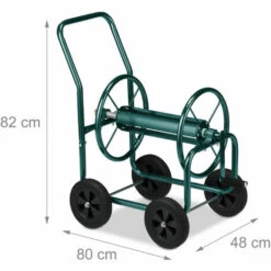 Relaxdays Dévidoir Tuyau D’arrosage, Connexion 1/2" & 3/4", Jusqu’à 60 M De Long, 4 Roues En Caoutchouc, Métal, Vert 11 Relaxdays Dévidoir Tuyau D’arrosage, Connexion 1/2" & 3/4", Jusqu’à 60 M De Long, 4 Roues En Caoutchouc, Métal, Vert -Tuyau d'arrosage Soldes 27796766 5