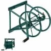 Relaxdays Dévidoir Mural, Enrouleur Pour 60m De Tuyau D’arrosage, Raccords 3/4'', Adaptateur 1/2'', Support, Acier, Vert -Tuyau d'arrosage Soldes 27849677 1