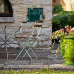 Relaxdays Dévidoir Mural, Enrouleur Pour 60m De Tuyau D’arrosage, Raccords 3/4'', Adaptateur 1/2'', Support, Acier, Vert -Tuyau d'arrosage Soldes 27849677 4