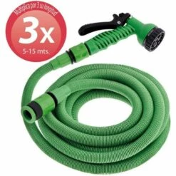 Saturnia 8070502 ? Tube Extensible D'arrosage Avec Pistolet 7 Positions, 15 m, Multicolore -Tuyau d'arrosage Soldes 29456085 4